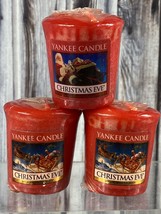 Yankee Candle Christmas Holiday Votive - Christmas Eve - Lot of 3 - Retired - $14.50