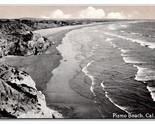 Spiaggia Vista Pizmo Spiaggia California Ca Bianco &amp; Nero DB Cartolina W12 - $4.04