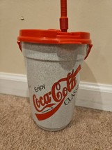 Vintage Coca-Cola Classic The Big Bucket Cup w/Straw - $9.49