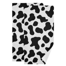 Cute Cow Spots Print Hand Bath Towel Highly Absorbent Soft Hanging Towel... - £30.66 GBP