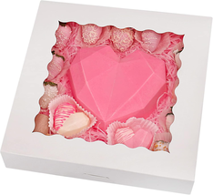 20-Pack Pie Boxes 12" X 12" X 2.5", Bakery Boxes with Window, White Cook... - $31.64