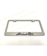 3D AUDI Badge Emblem Stainless Steel Chrome Metal License Plate Frame Ho... - $23.13