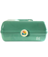 Vintage Caboodles Make Up Carrying Case Travel Sea Foam Green Marble 5626 - £15.74 GBP