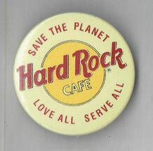 Hard Rock Cafe Save the Planet Love all Server all 1" Pin Button - $19.79