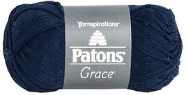 Spinrite Patons Grace Yarn Navy 1 Pack of 1 Skein - $21.75