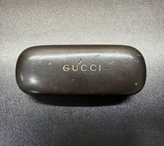 Gucci Sunglasses Eye Glasses Hard Shell Case Case Only Dark Brown Black Bronze - $19.85