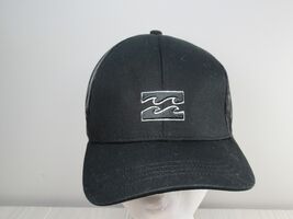 Billabong Clean Classic Old School Wave Logo Snapback Hat Black mesh back - $13.37