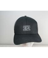 Billabong Clean Classic Old School Wave Logo Snapback Hat Black mesh back - $13.37
