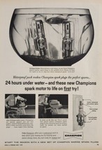 1959 Print Ad Champion Spark Plugs Mercury Outboard Motors Being Tested - $20.68