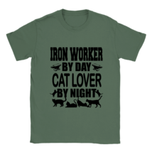 Unisex Crewneck T-shirt Iron worker professional cat lover - £19.73 GBP+