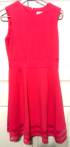 Calvin Klein 8 Pencil Sheath Orange Zip Sleeveless Dress NEW - $19.80