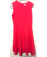 Calvin Klein 8 Pencil Sheath Orange Zip Sleeveless Dress NEW - $19.80