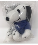 New 6&quot; Plush Peanuts Snoopy Dog Blue MetLife Insurance t-shirt - $11.03 CAD