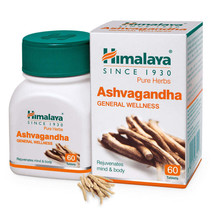Himalaya Herbals Ashvagandha 60 Tablets | Pack of 1,2,3,4,5,6,8,10,12,15,20 - $12.42+