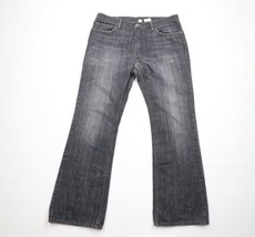 Vintage Banana Republic Mens 34x32 Distressed Wide Leg Denim Jeans Gray Cotton - £46.68 GBP
