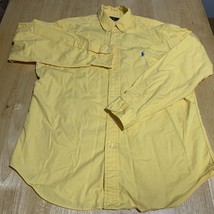 Ralph Lauren Classic Fit Dress Shirt Size L Yellow Long Sleeve - $22.54