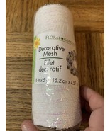 Floral Garden Decorative Mesh White - $7.80