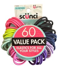 Scunci No-Damage Value Pack Hair Elastics, Multicolor, 60 Pack Value Pack - $7.91