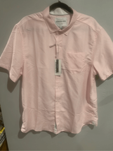 International Report Button Down Shirt-NEW Slim Fit Geometric Pink/White... - $12.38