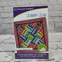 2015 Cozy Quilt Designs Sewing Pattern Zigger Zag Quilt Lap-King Sz - $9.89