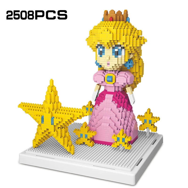 Herocross disney Peach Princess 2508pcs Super Micro Blocks Star Pink Gir... - $37.22