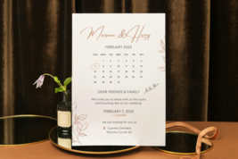 Minimalist | Wedding Calendar | Simple | Elegant | DIY | Editable | Template in  - £6.23 GBP