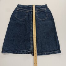 Liz Claiborne LizWear RN#52002 Women's Blue Cotton Rear Slit Denim Skirt Size 10 image 6