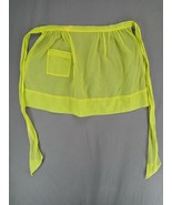 VTG MCM Sheer Green Nylon Polyester Baking Cooking Half Apron 1 Pocket K... - $11.39