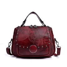 Vintage PU Leather Female Top-handle Bags Women Shoulder Bag Crossbody Messenger - £41.62 GBP