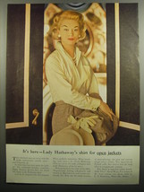 1957 Lady Hathaway Shirts Ad - It&#39;s here - Lady Hathaway&#39;s shirt - £14.54 GBP