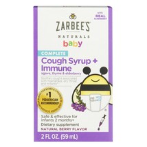 Zarbee&#39;s Complete Baby Cough Syrup + Immune, Agave, Thyme &amp; Elderberry, 2 fl oz. - £15.81 GBP