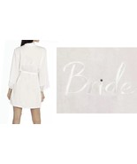 NEW Secret Treasures White Satin Embroidered Bride Wedding Robe Lace Tri... - $18.99
