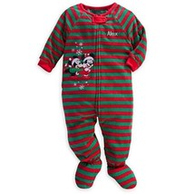 Disney Store Mickey &amp; Minnie Mouse Christmas Blanket Sleeper Sz 0-3 Mos 3-6 Mos - £16.23 GBP