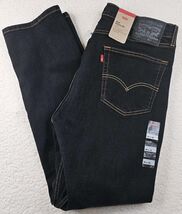 Levis Jeans Mens 36x32 Black 505 Regular Straight Stretch Denim Cowboy Work - $38.60