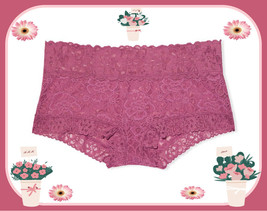  L Rosewood Mauve Pink Floral Lace The Lacie Victorias Secret Shortie Rare Panty - £9.99 GBP