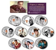 Elvis Presley * Movies * Colorized Jfk Half Dollar U.S. 10-Coin Set Licensed - £43.93 GBP
