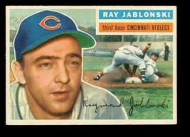 Vintage Baseball Card Topps 1956 #86 Ray Jablonski 3rd Base Cincinnati Redlegs - £8.87 GBP