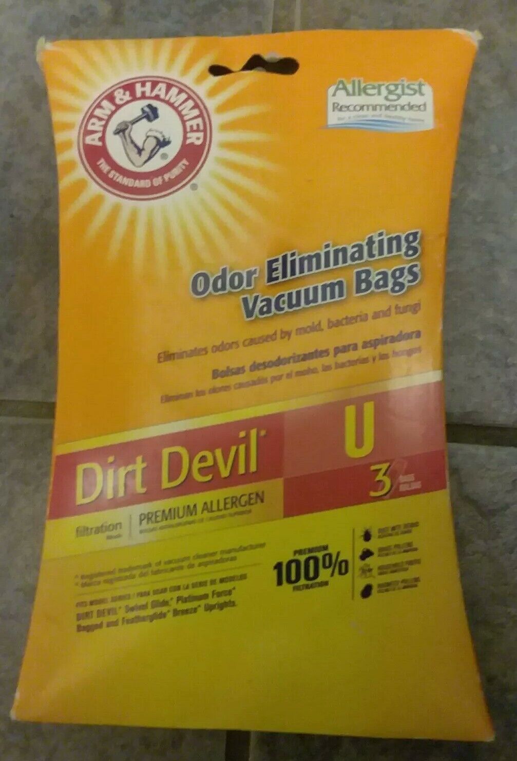 Arm & Hammer Odor Eliminating Vacuum  Filter Bags 3 Dirt Devil Type U - $6.92