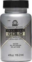 Folkart Treasure Gold Paint 4oz-Platinum - £17.86 GBP
