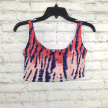 Love Womens Large Multicolor Tie Dye Striped Sleeveless Cropped Tank Top - £12.41 GBP