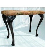 Antique 20s Art Deco Nouveau Cast Iron Legs Vanity Bench 22x12 17&quot;T Vict... - $3,294.38 MXN