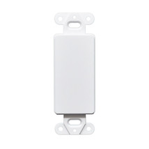 1 Gang Decorator Blank Wall Plate Insert White - $12.99