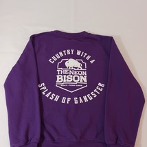 Just Hoods by AWDis JHA030 THE NEON BISON Men's Purple Pullover Sweater Size S image 15