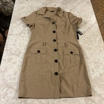 True Envy Dress Size 16 Front Zip 4 snap PocketsShort Sleeve - $23.92