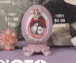 Tiny Doves Birds Set of 2 for 1987 Egg Ceramic Mold Scioto 1991 EXCELLEN... - £15.82 GBP