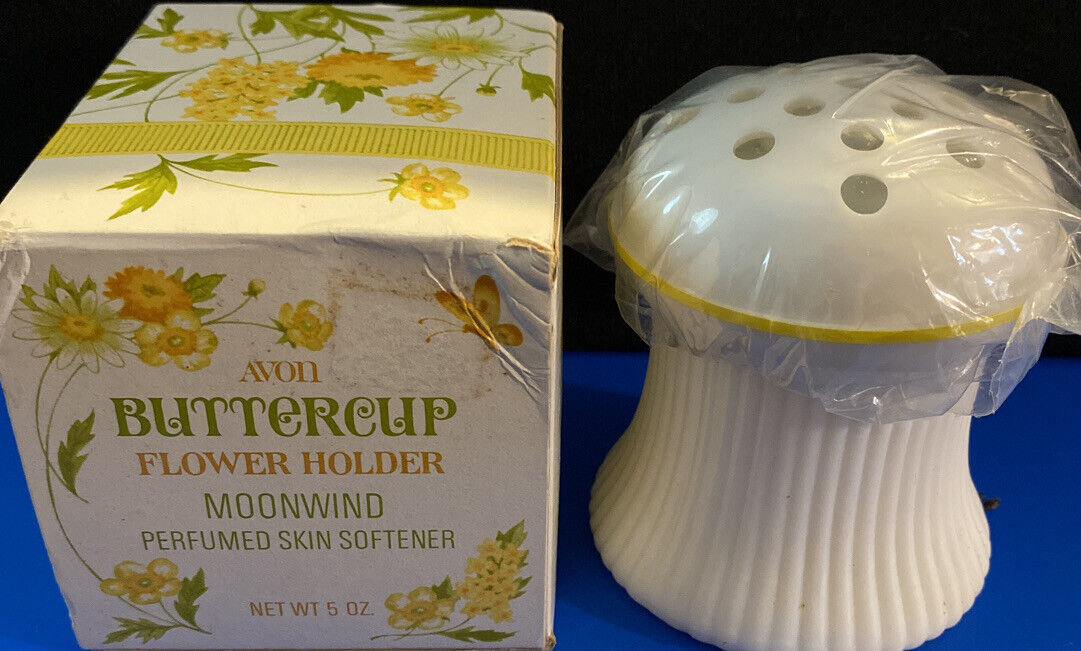 Avon Buttercup Flower Holder Vintage Bottle- Empty Collectible Bottle - $5.54