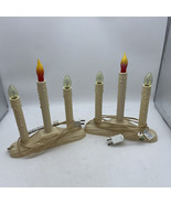 Set Of 2 Christmas Bulb Candle 3 Tiered Jingle Bells Cream Colored Candl... - $49.95