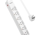 Power Strip Individual Switches, 8 Ft Long Flat Plug Extension Cord, 6 O... - $39.99