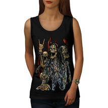 Wellcoda Skeleton Rock Band Womens Tank Top, Heavy Athletic Sports Shirt - £14.81 GBP+