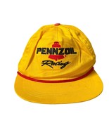 Vintage Pennzoil Racing Adjustable Snapback Hat Yellow W/ Red Rope Class... - $349.11 MXN